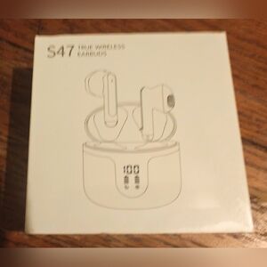 New In Box S47 True Wireless Earbuds with Charging Case Bluetooth 5.3 HD Sound